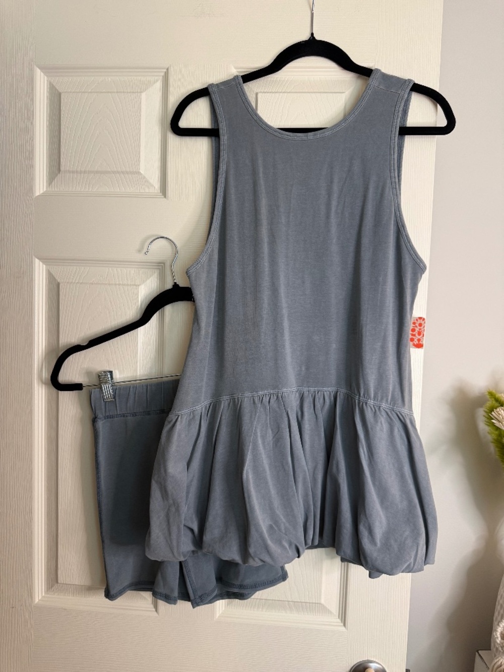 NWT FP Movement Free People Hot Shot Bubble Dress Set Summer Storm Blue - Small